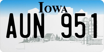 IA license plate AUN951