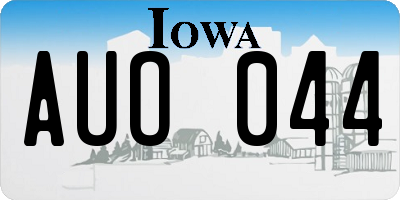 IA license plate AUO044