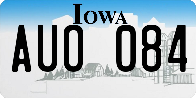 IA license plate AUO084