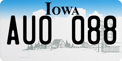 IA license plate AUO088