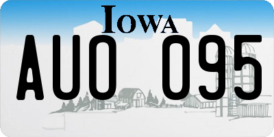 IA license plate AUO095