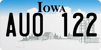 IA license plate AUO122