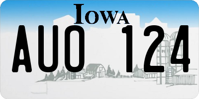 IA license plate AUO124