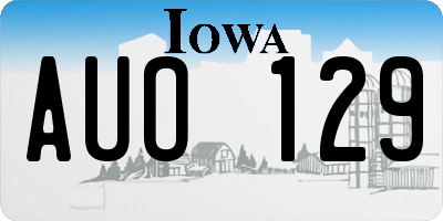 IA license plate AUO129
