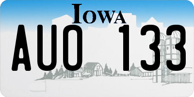 IA license plate AUO133