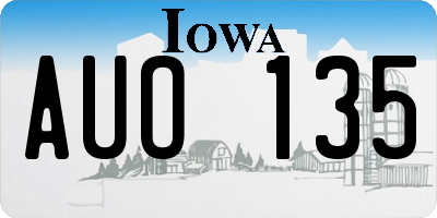 IA license plate AUO135