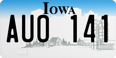 IA license plate AUO141