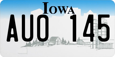 IA license plate AUO145