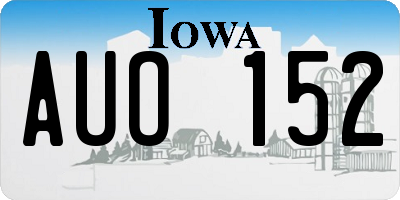 IA license plate AUO152