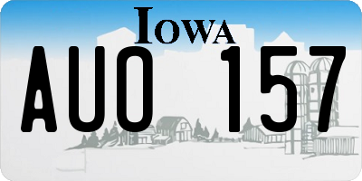 IA license plate AUO157