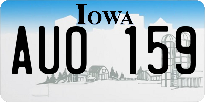 IA license plate AUO159