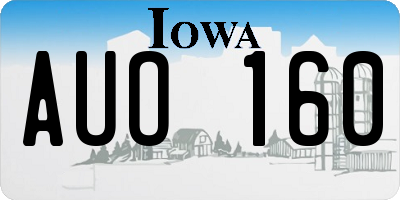 IA license plate AUO160