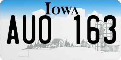 IA license plate AUO163