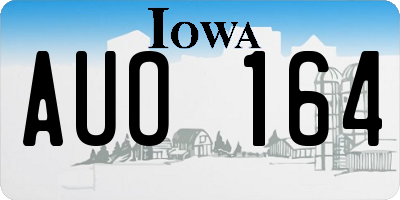 IA license plate AUO164