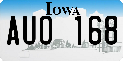 IA license plate AUO168