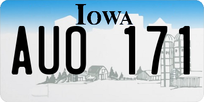 IA license plate AUO171