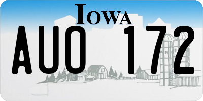 IA license plate AUO172