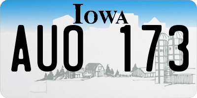 IA license plate AUO173
