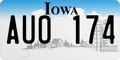 IA license plate AUO174