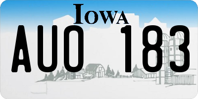 IA license plate AUO183