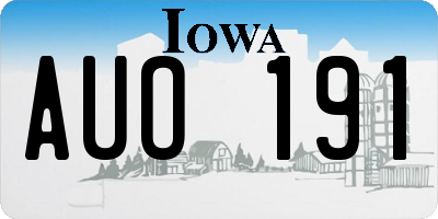 IA license plate AUO191