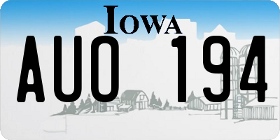 IA license plate AUO194