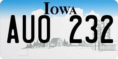 IA license plate AUO232