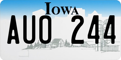 IA license plate AUO244