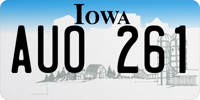 IA license plate AUO261