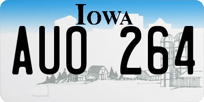 IA license plate AUO264