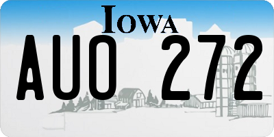 IA license plate AUO272