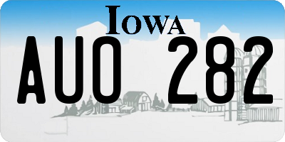 IA license plate AUO282