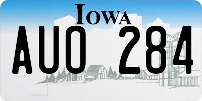 IA license plate AUO284