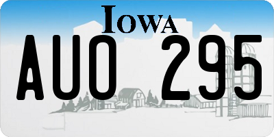 IA license plate AUO295