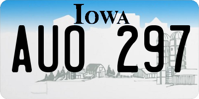 IA license plate AUO297