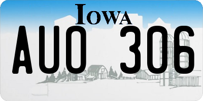 IA license plate AUO306