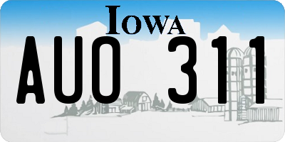 IA license plate AUO311