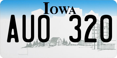 IA license plate AUO320