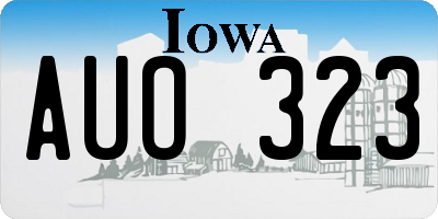 IA license plate AUO323