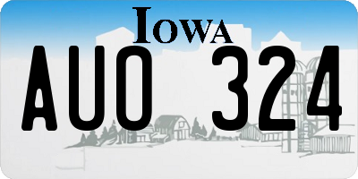 IA license plate AUO324