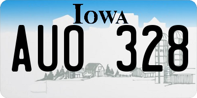 IA license plate AUO328