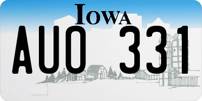 IA license plate AUO331