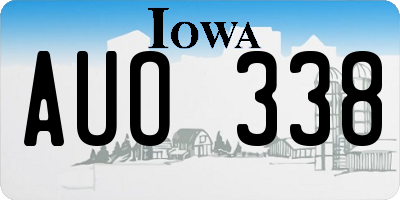 IA license plate AUO338