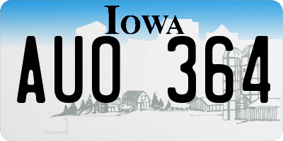 IA license plate AUO364
