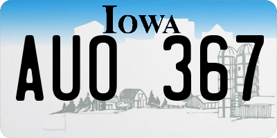 IA license plate AUO367