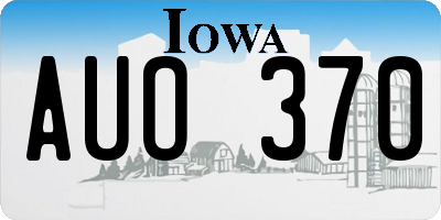 IA license plate AUO370