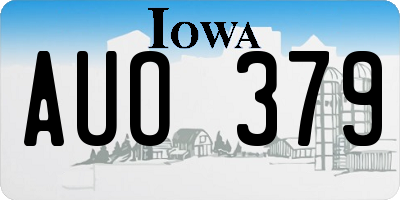 IA license plate AUO379