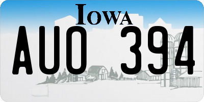 IA license plate AUO394