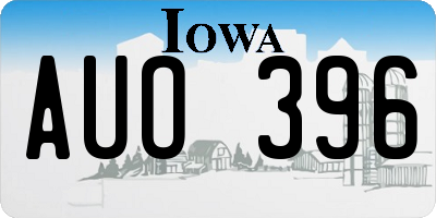 IA license plate AUO396