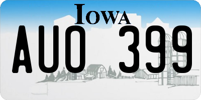 IA license plate AUO399